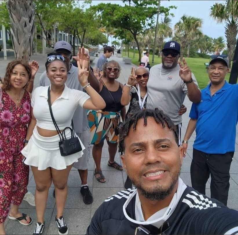 Tour group at waterfront